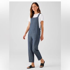 Eileen Fisher Airy Organic Cotton Twill Overalls